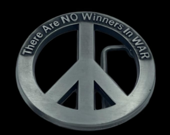 Peace Sign Belt Buckle Hippie Era No Winners In War Hippy Unisex Buckles