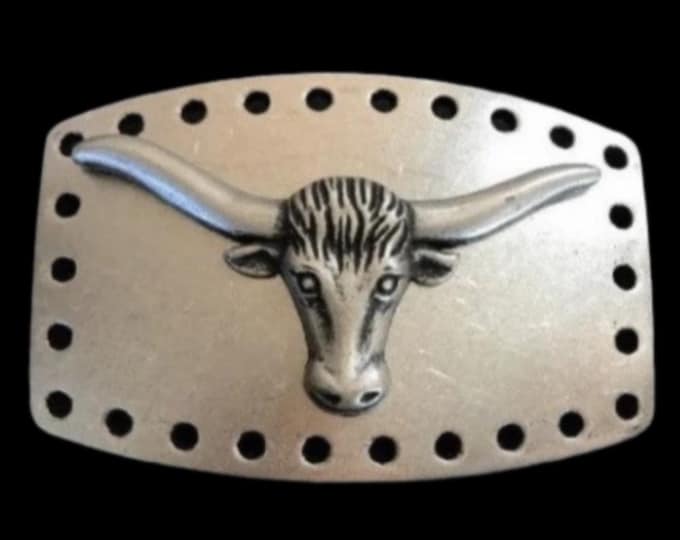 Longhorns Texas Western Bull Rodeo Cowboy Belt Buckle Buckles