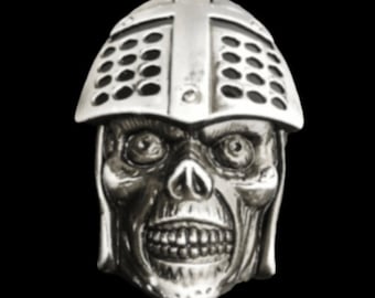 NEW HUMAN SKULL helmet bones evil punisher belt buckle