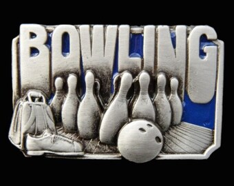 Bowling Alley Game Pins Bag Shoes Ball Sports Belt Buckle Buckles