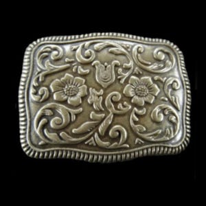 Flowers Ranch Cowgirls Vintage Western Belt Buckle Buckles