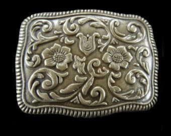 Flowers Ranch Cowgirls Vintage Western Belt Buckle Buckles