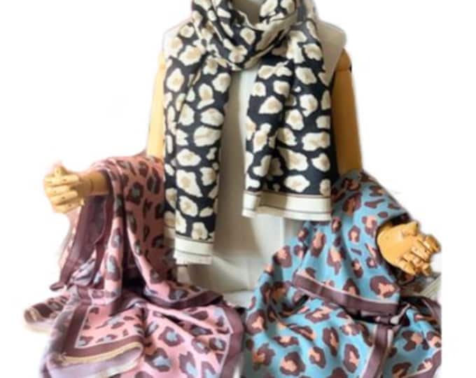 Ladies Quality Double Sided Pattern Scarf Evening Winter Shawl Scarves