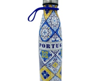 Stainless Steel Insulated Portugal Portuguese Tiles Souvenir Water Bottle