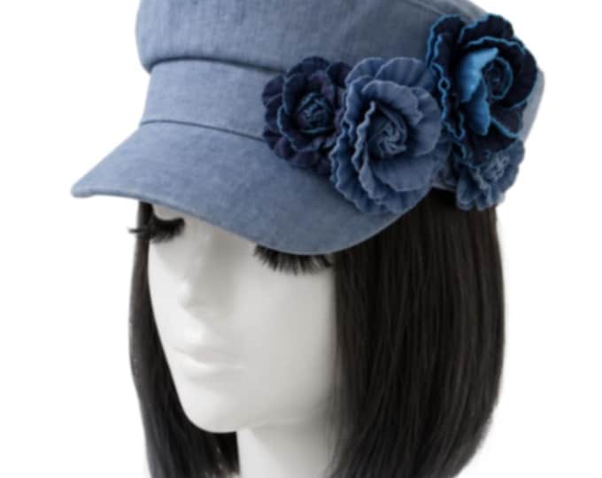 Women's Denim Newsboy Caps Visor Cabbie Retro Summer Fashion Hat