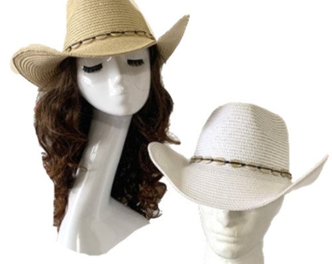 Straw Hat Summer Outdoor Men Women Western Cowboy Cowgirl Hats