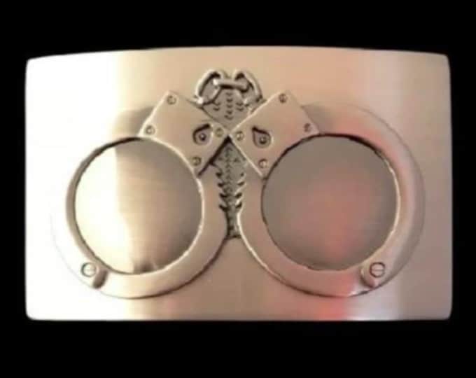 Police Handcuff Gun Protect Belt Buckle