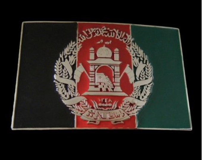 Afghan Afghanistan Flag Belt Buckle