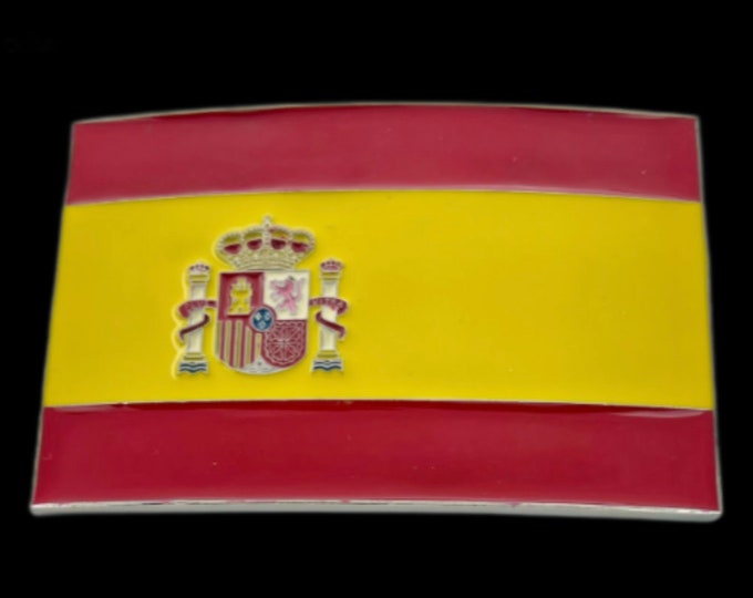 Spain Soccer Spanish Flag Belt Buckle