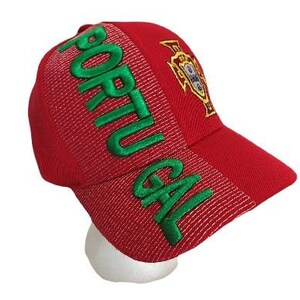 Casquette Portugal Avec Blason Brodé - 100% Polyester, Ajustable (55-59 Cm) - Pour Homme Et Femme - Support Football, Voyage, Quotidien - 8