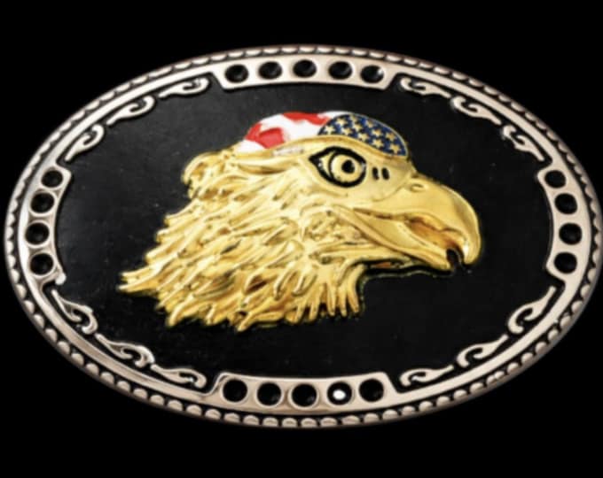 Belt Buckle Eagle USA American Flags Motorcycles Bikers Eagles Belts & Buckles