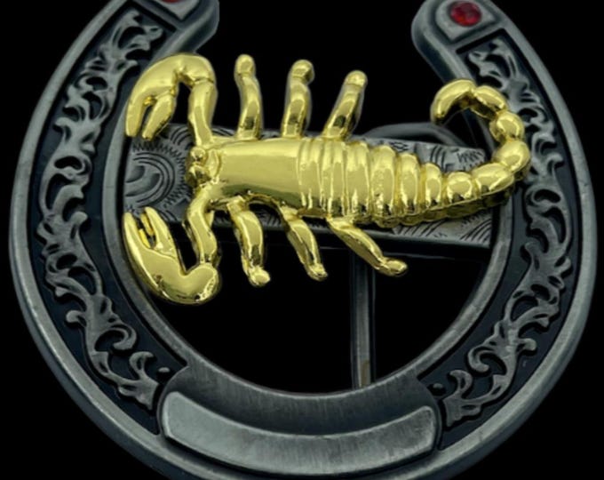 Western Cowboy Cowgirl Scorpion Horseshoe Belt Buckle Horse Shoe Buckles