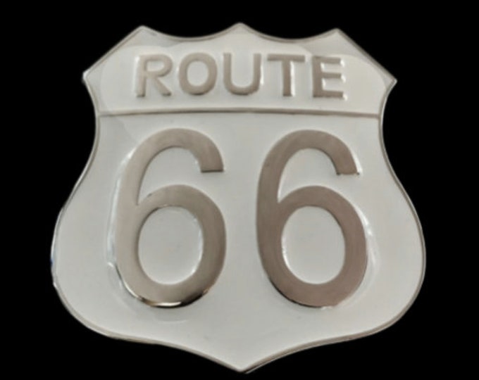 American Main Route Rt 66 America Roads Highways Sign Belt Buckle Buckles Bottle Opener