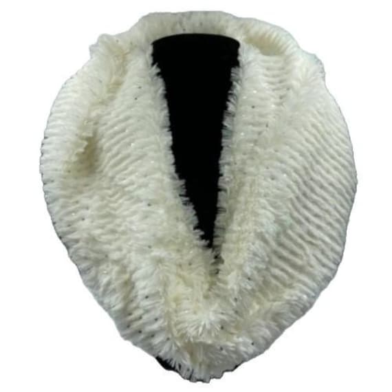 Infinity Plush Sequin Scarf Faux Fur New Soft O/S Women's - Main Image