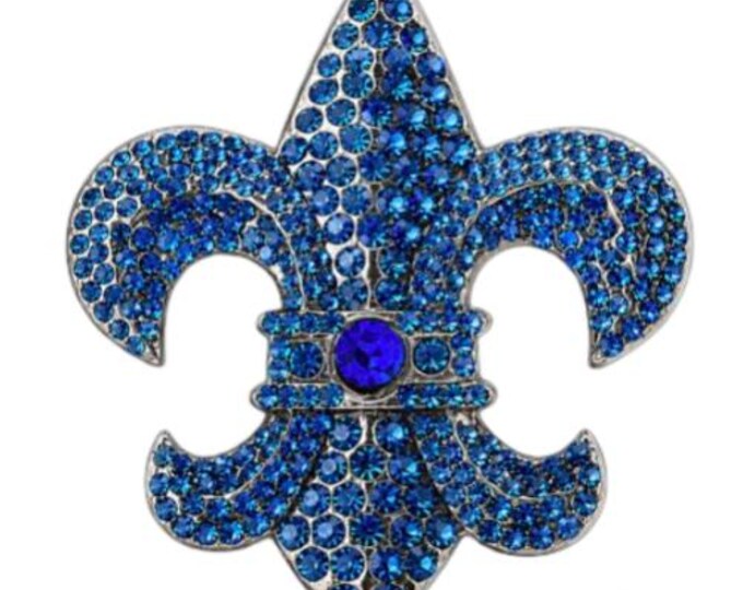 Quebec Orleans Saints Lys Flower Fleur Lis Rhinestone Belt Buckle Buckles