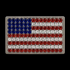 Rhinestone American Flag Belt Buckle - Etsy display picture 3
