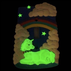 Couvercle de plaque pour interrupteur à bascule simple licorne phosphorescent pour chambre de bébé