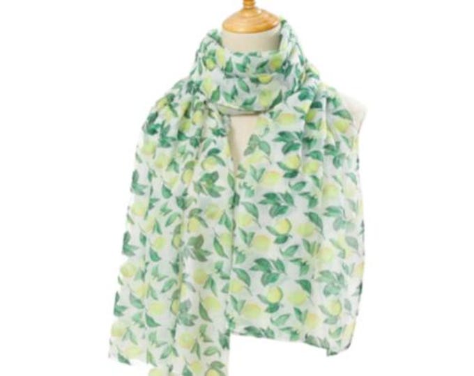 Ladies Quality Lemon Pattern Scarf Evening Shawl Summer Fashion