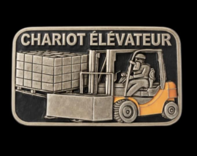 Chariot Elevateur French Forklift Operator Occupation Profession Belt Buckle Buckles
