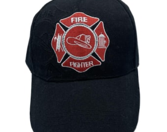 Fire Fighter Fireman Firemen Crest Baseball Hat Cap