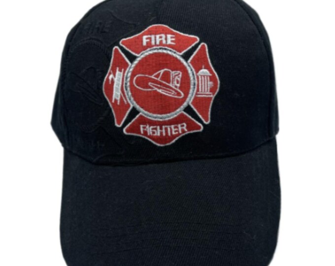 Fire Fighter Fireman Firemen Crest Baseball Hat Cap