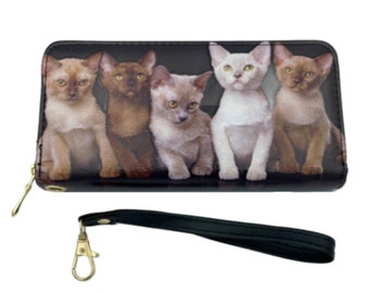 Kittens Cats Colourful Fashion Women's Zipper Clutch Wallet