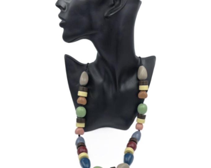 Colorful Wood Chunky Women's Fashion Necklace
