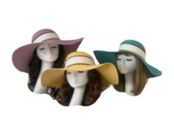 Summer Big Wide Brim Straw Hat Floppy Beach Sun Foldable Cap for Women