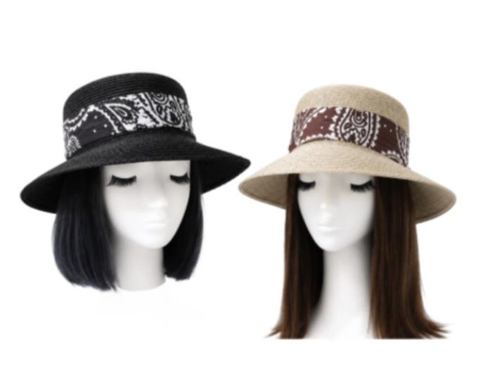 Women's Summer Foldable Bow Straw Cloche Sun Hat Hats