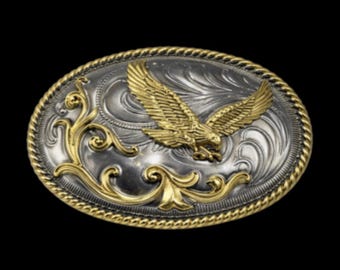 American Flying Eagle Gold Silver Plated Belt Buckle Boucle de Ceinture