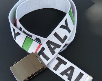 Italy Belt Quick Release Italian Navy Flag Summer Fashion Belts
