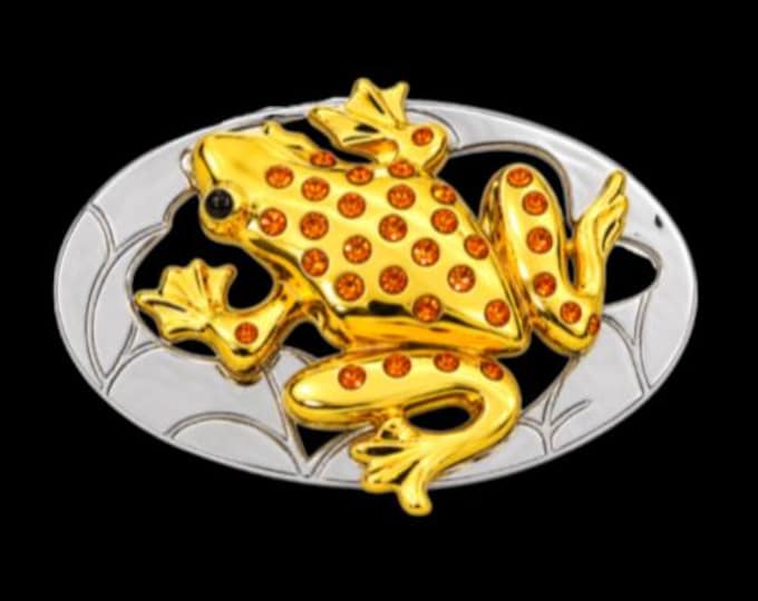 Belt Buckle Frog Toad Fashion Amphibians Toads Frogs Rhinestones Belts Buckles