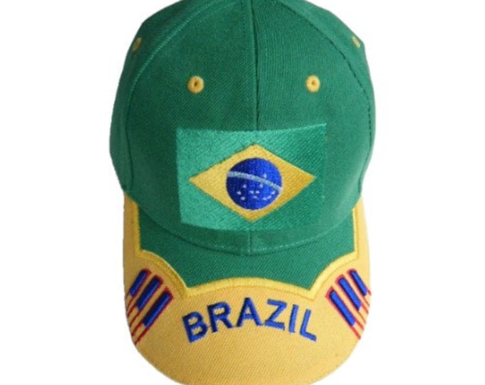 Brazil Cap Hat Brasil Brazilian Flag Soccer Sports Casquette Caps Hats