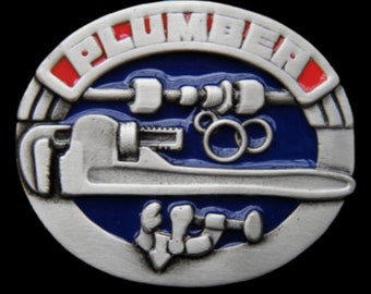 Plumber Belt Buckle Sewage Drainage Pipe Tools Plumbers Profession Belts and Buckles