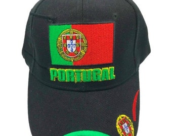 Casquette De Baseball Réglable - Brodée Portugal - Bleue - Homme