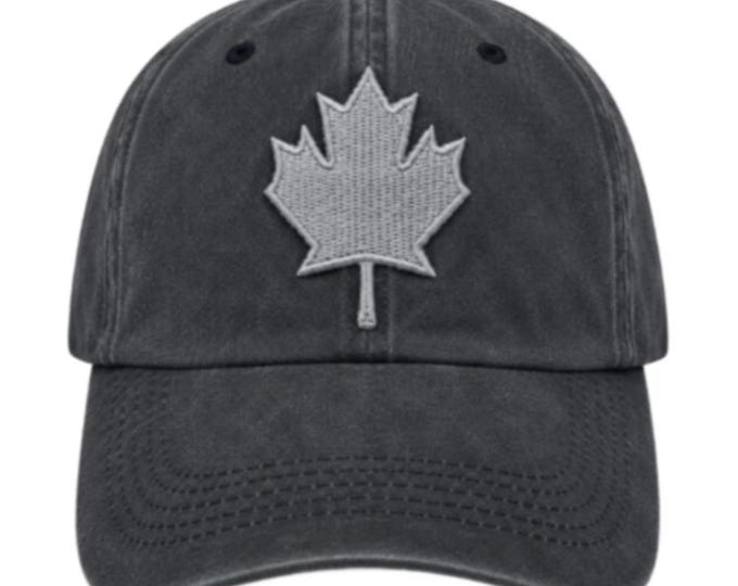 Canada Canadian Embroidered Maple Leaf Baseball Grey Caps Hat