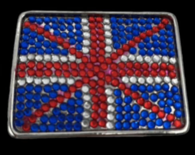 Union Jack British Patriotic United Kingdom Flag Belt Buckle