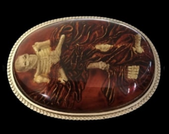 Skeleton Belt Buckle Cemetery Coffin Skeletons Buckles