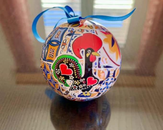 Traditional Portugal Galo de Barcelos Themed Christmas Double Sided Ornament