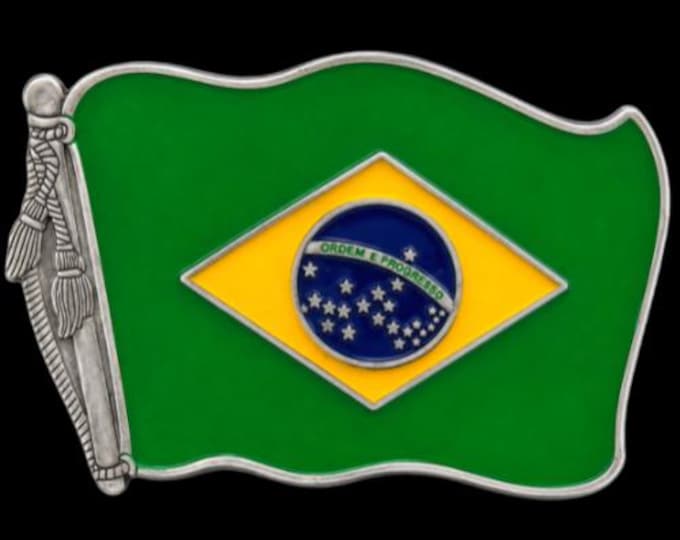 Belt Buckle Brazilian Flag Brasil Soccer Brazil Buckles