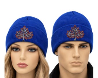 Winter Toque Beanie Hat Canada Canadian Maple Leaf Flag Toques Tuque Hats