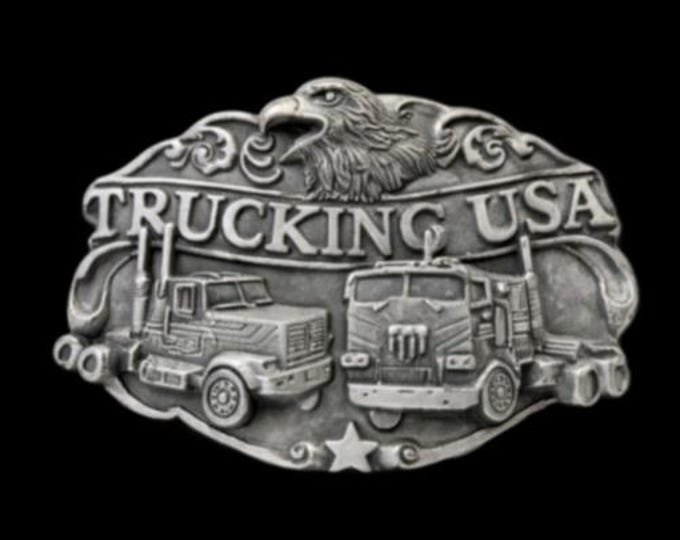 Trucking USA Truck Driver Trucker Belt Buckle Trucks Belts Buckles