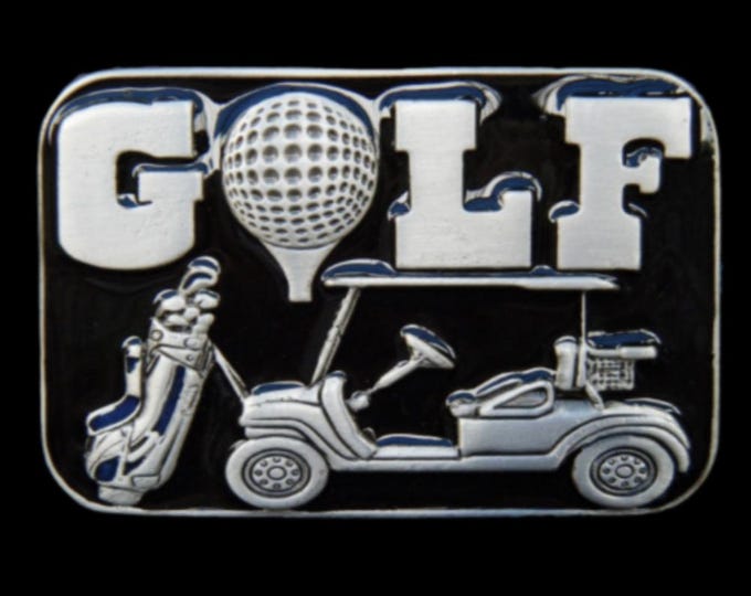 Golf Golfer Golfing Golfcart Golfcourse Tee Sports Belt Buckle Buckles