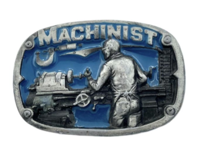 Machinist Machine Operator Belt Buckle Tools Operators Professions Belts and Buckles