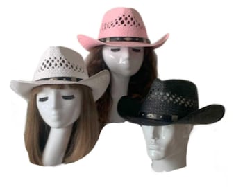 Straw Hat Summer Outdoor Men Women Western Cowboy Breathable