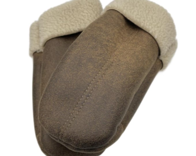 Men's Winter Fashion Warm Mittens Gloves Faux Fur