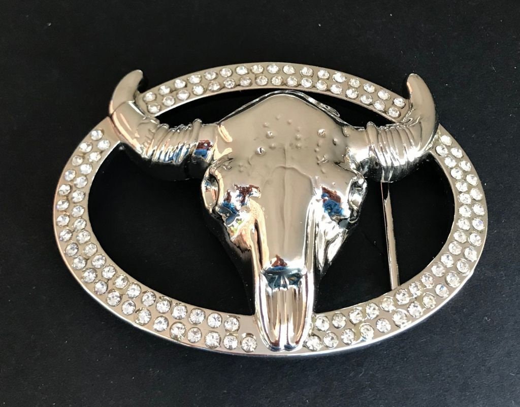 Cow Steer Belt Buckle Texas Longhorn Western Cowboy Cowgirl Buckles