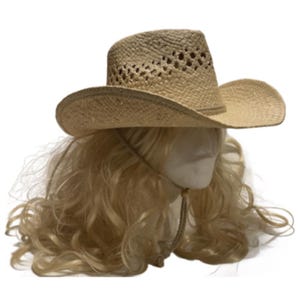 Paper Straw Cowboy Hat Men Women Western Cowgirl