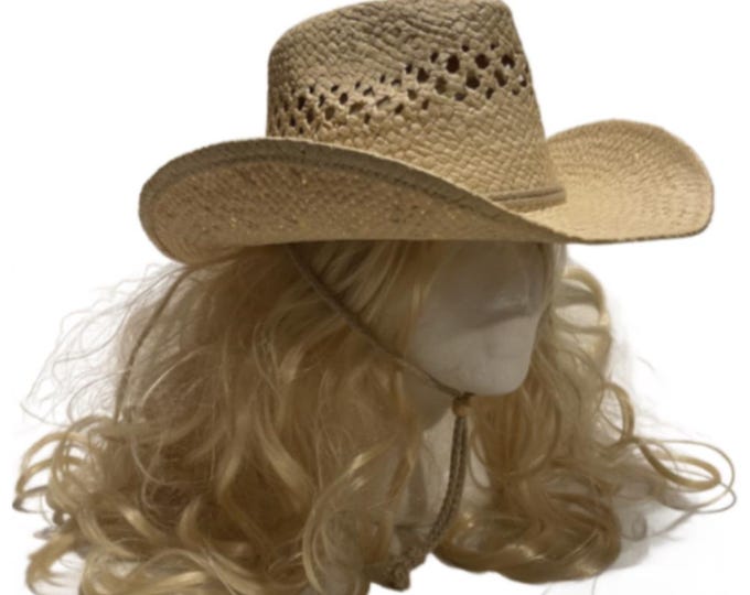 Paper Straw Cowboy Hat Men Women Western Cowgirl