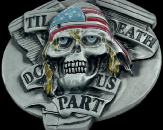 Skull Bullet hole Ghost Death Skeleton Bikers Belt Buckle Buckles
